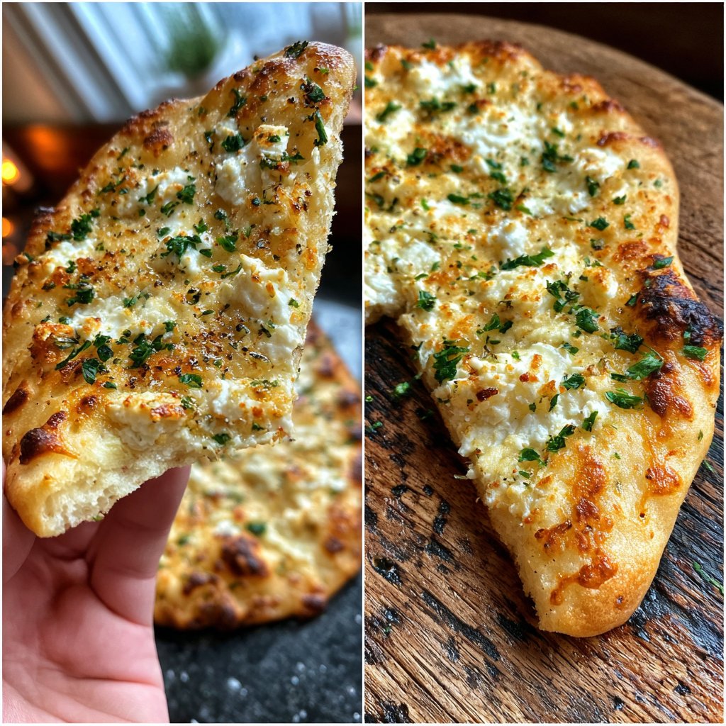 Heart-Shaped Flatbread with Ricotta and Herbs
