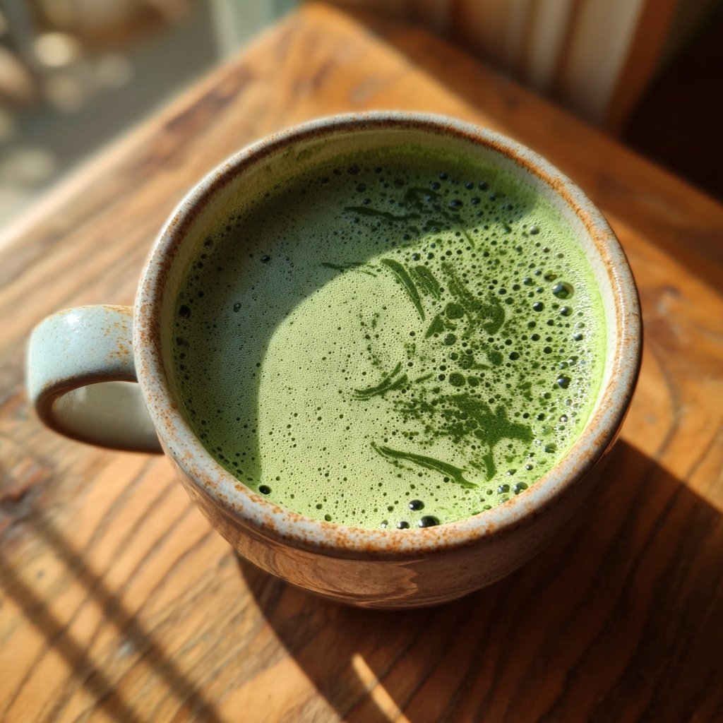 Strawberry Matcha Latte With Coconut Milk