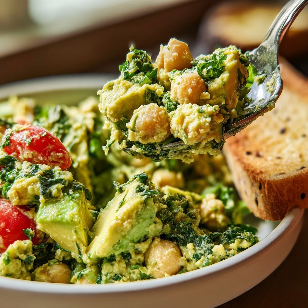 Healthy & Light Avocado Chickpea Salad
