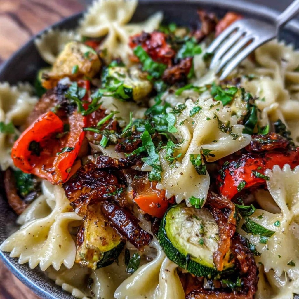 Bow Tie Pasta With Roasted Vegetables