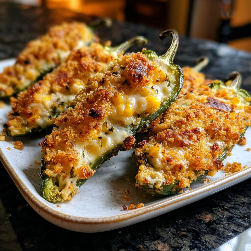 Jalapeno Poppers Stuffed with Corn