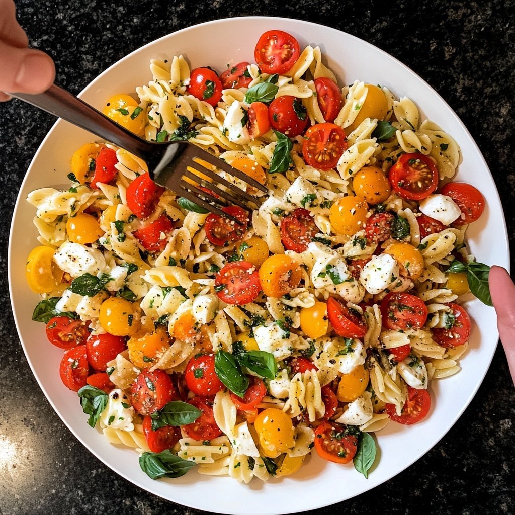 Kid-Friendly Caprese Pasta Salad Lunch