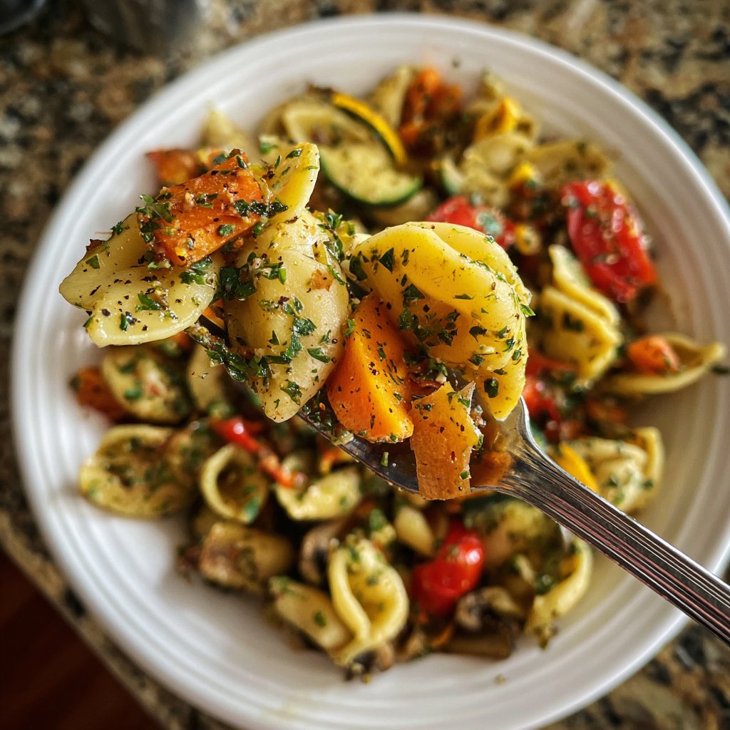 Herb Roasted Veggie Pasta Skillet