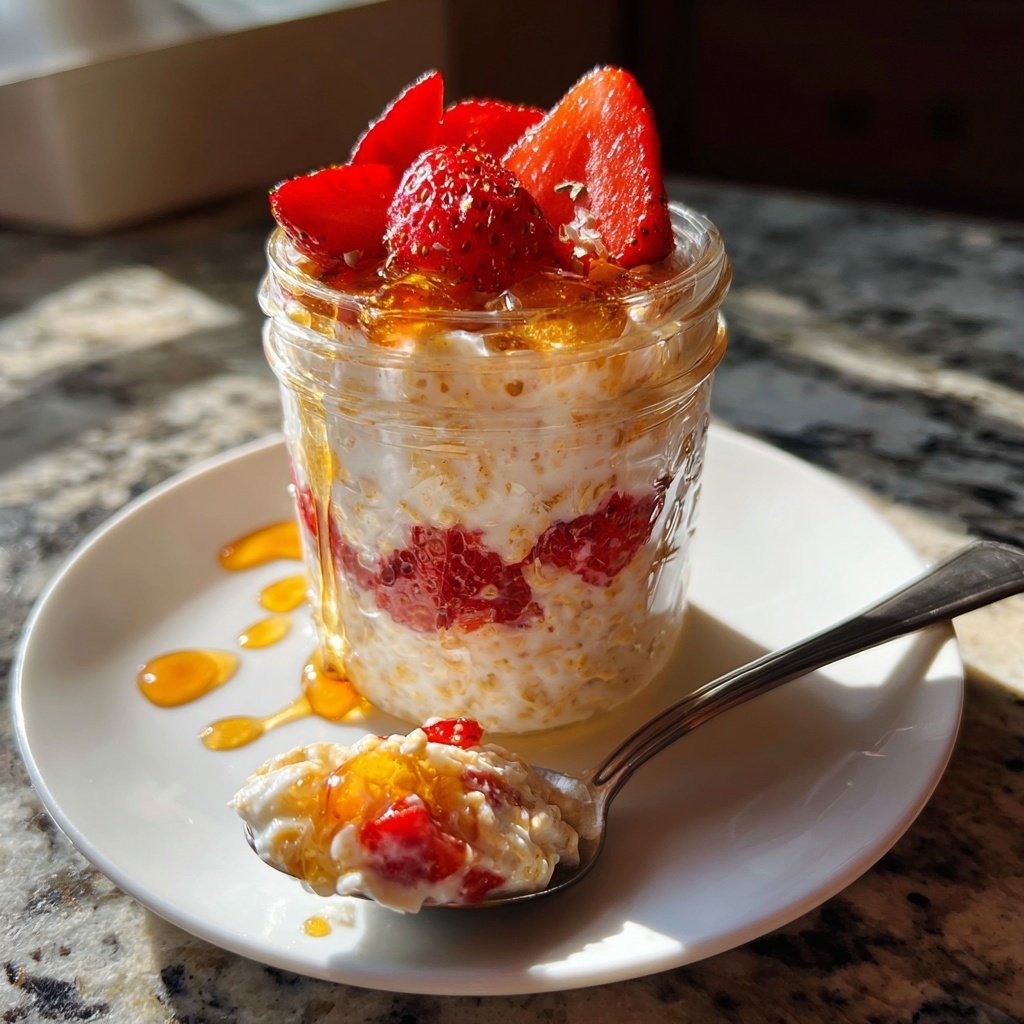 Strawberry Cheesecake Overnight Oats