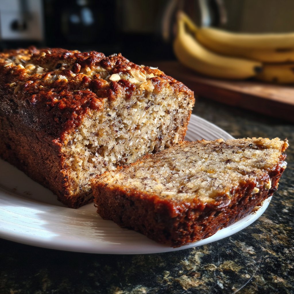 Healthy Banana Bread with Oats Recipe
