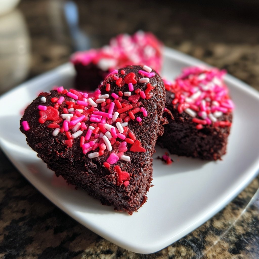Valentines Treats Mini Brownie Hearts
