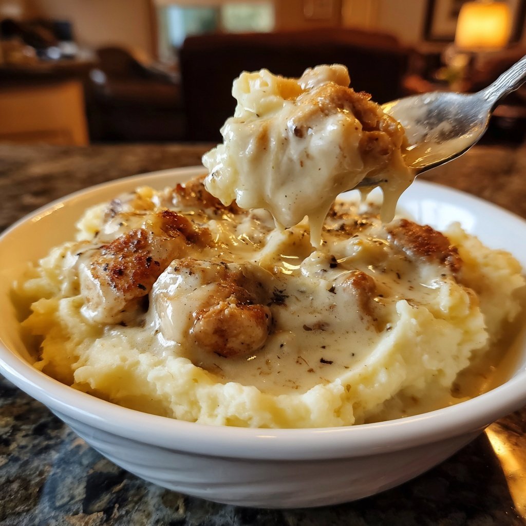 Comfort Food Creamy Chicken and Mashed Potatoes
