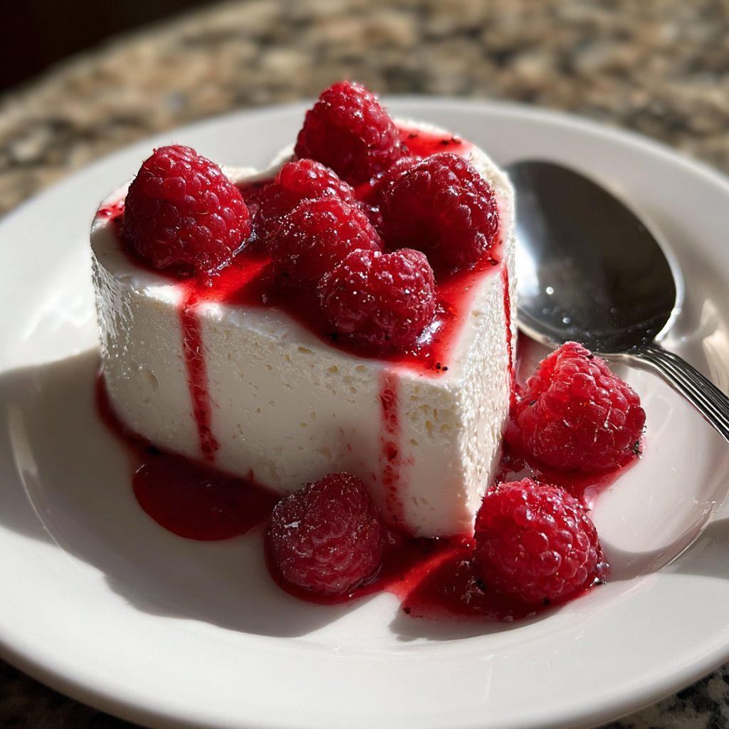 Raspberry Panna Cotta Hearts